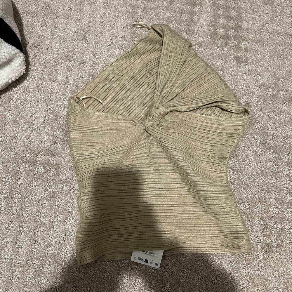 Tan zara a-symmetrical top